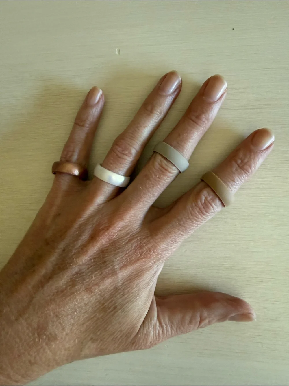 ✨ ThunderFit Silicone Wedding Band Set Neutral Rubber Rings Size 6.5-7 ✨